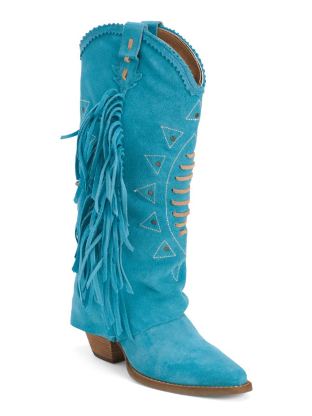 DINGO Suede Spirit Trail Fringe Boots 10T5269 NEW in box Made In Mexico - Picture 4 of 8
